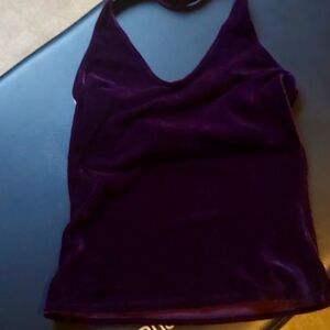 Only Hearts purple velvet halter top